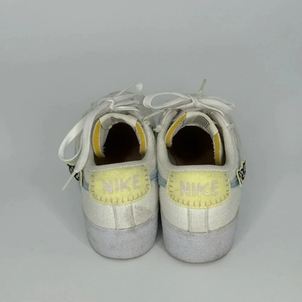 Nike‎ Blazer Low Platform Next Nature Women's Sz 6 White/Boarder Blue DJ6376 100